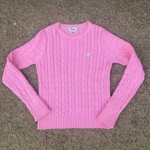 Lilly Pulitzer Women Pink CrewneckCable Sweater XS